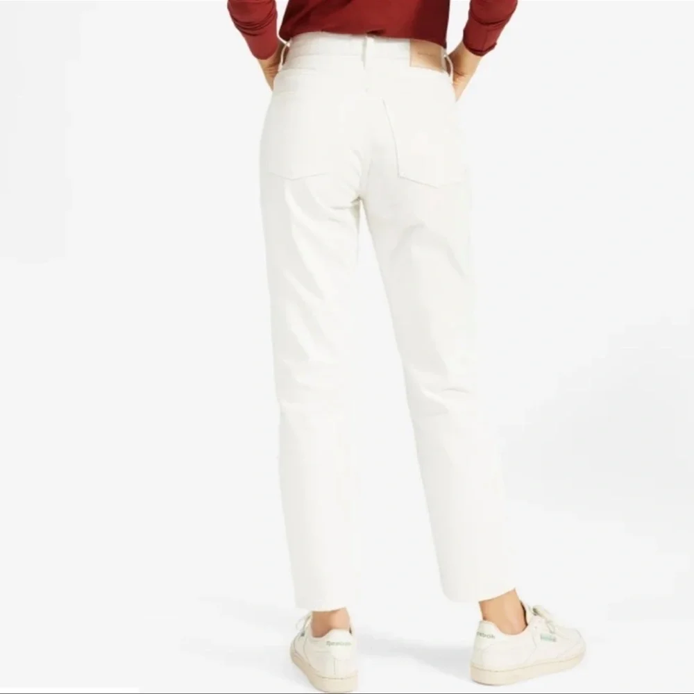 Everlane The 90’s Cheeky Jean White Bone High Rise 33 Ankle Crop Petite - Picture 7 of 8